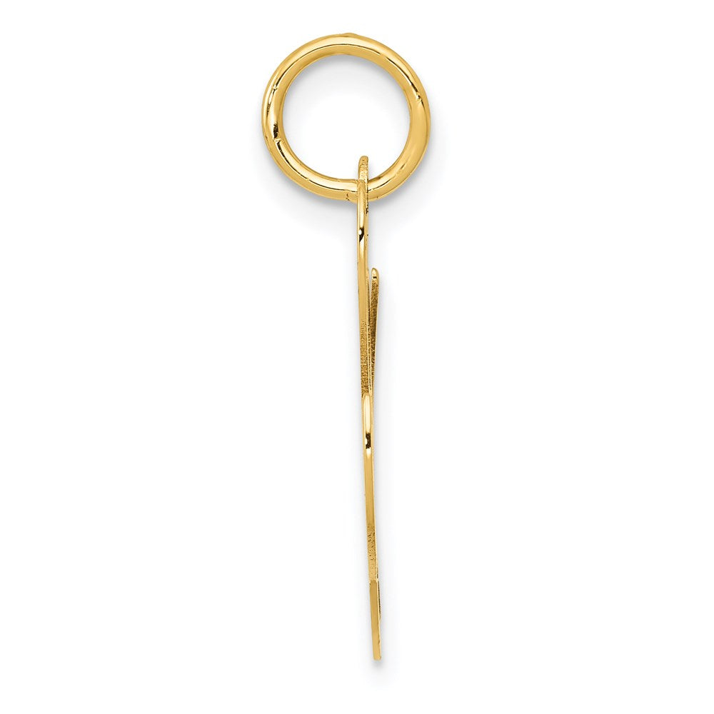 14k Yellow Gold 14K Medium Fancy Script Letter L Initial Charm