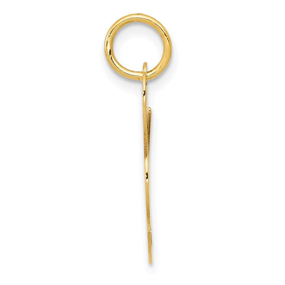14k Yellow Gold 14K Medium Fancy Script Letter L Initial Charm