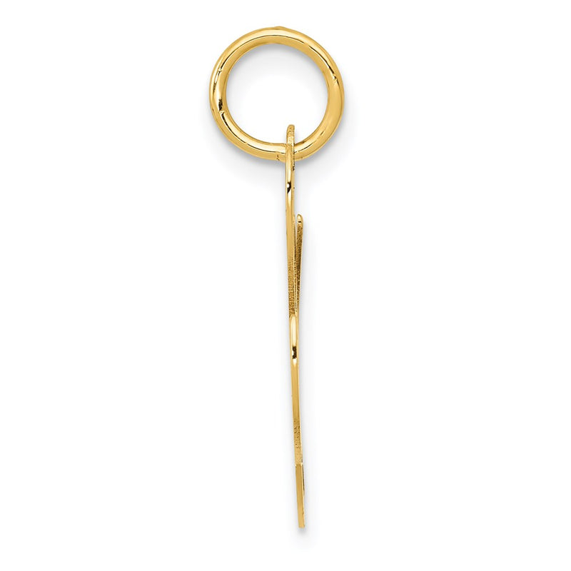 14k Yellow Gold 14K Medium Fancy Script Letter L Initial Charm