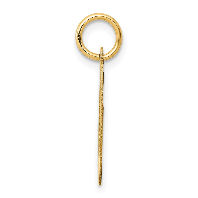 14k Yellow Gold 14K Medium Fancy Script Letter O Initial Charm