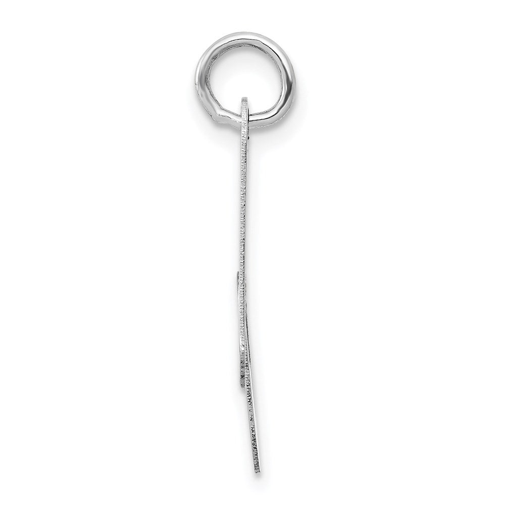 14k White Gold 14k White Gold Medium Fancy Script Letter A Initial Charm