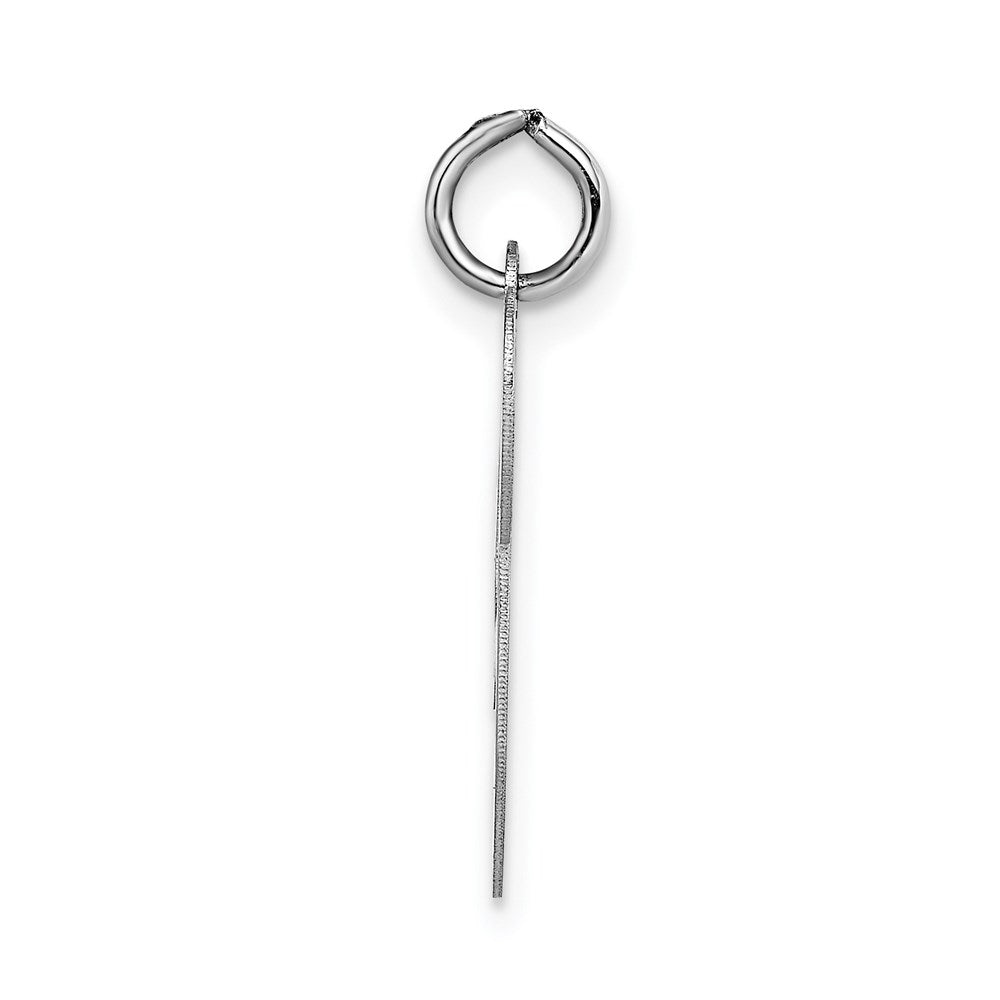 14k White Gold 14K White Gold Medium Fancy Script Letter P Initial Charm
