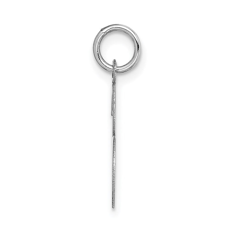 14k White Gold 14K White Gold Medium Fancy Script Letter S Initial Charm