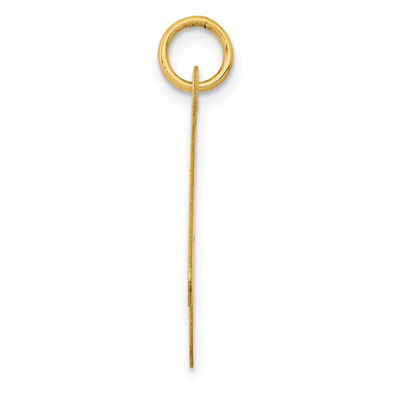14k Yellow Gold 14k Large Fancy Script Letter A Initial Charm