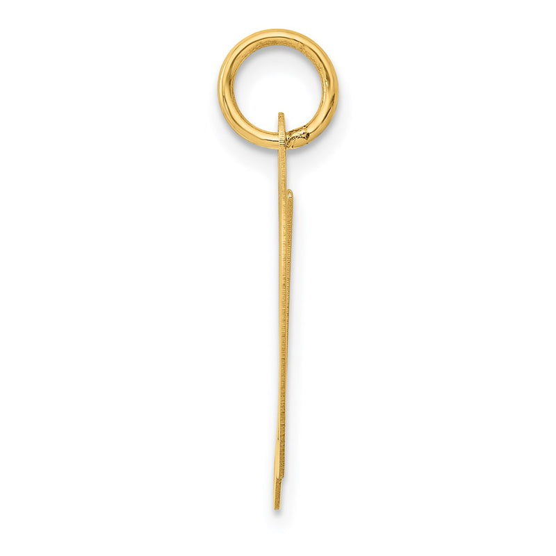 14k Yellow Gold 14k Large Fancy Script Letter D Initial Charm