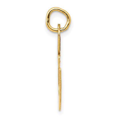14k Yellow Gold 14k Large Fancy Script Letter E Initial Charm