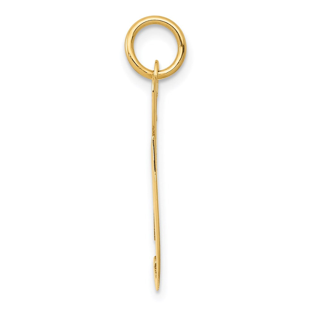 14k Yellow Gold 14k Large Fancy Script Letter G Initial Charm