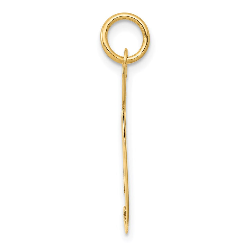 14k Yellow Gold 14k Large Fancy Script Letter G Initial Charm
