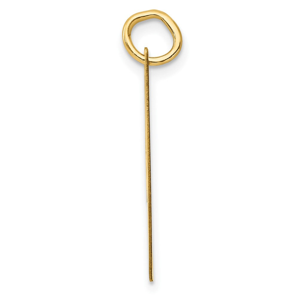 14k Yellow Gold 14k Large Fancy Script Letter I Initial Charm