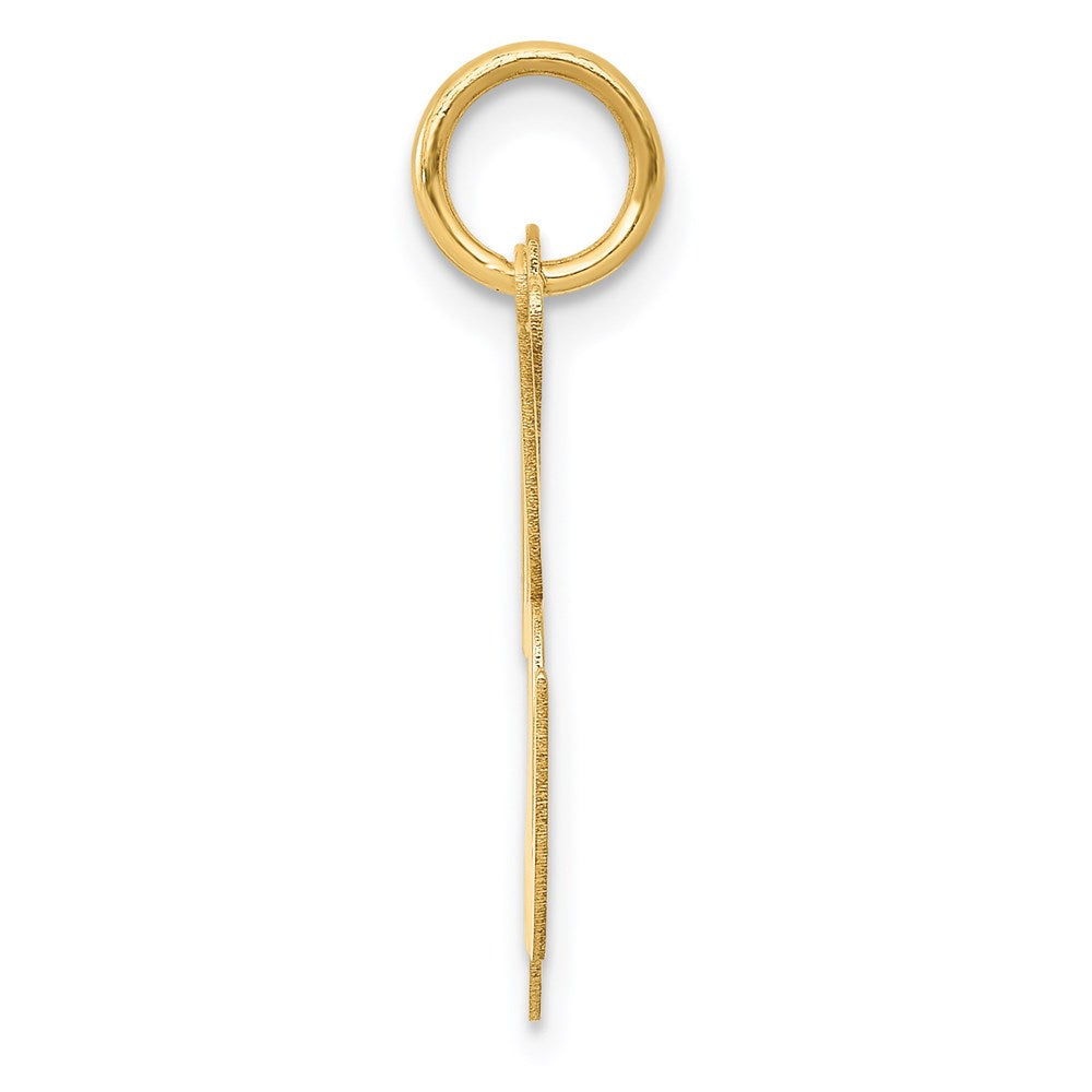14k Yellow Gold 14k Large Fancy Script Letter K Initial Charm