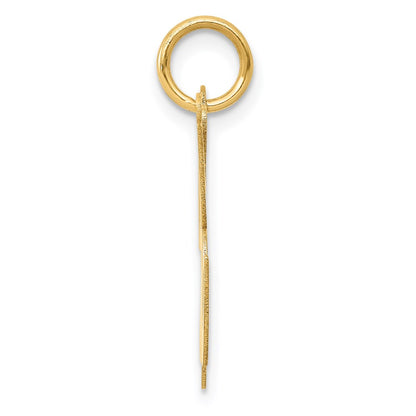 14k Yellow Gold 14k Large Fancy Script Letter K Initial Charm