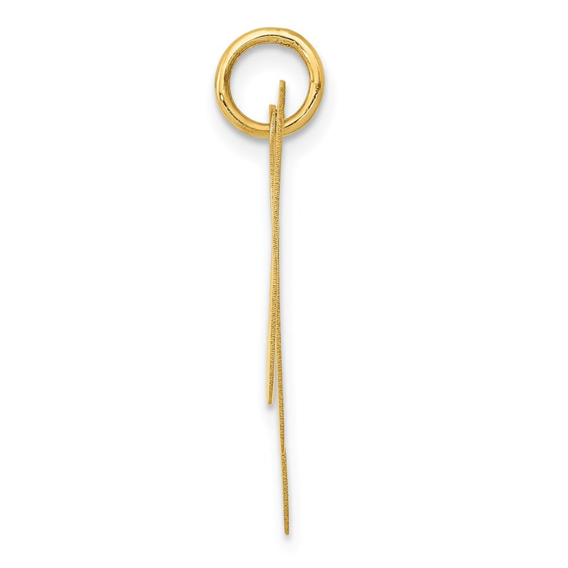 14k Yellow Gold 14k Large Fancy Script Letter M Initial Charm