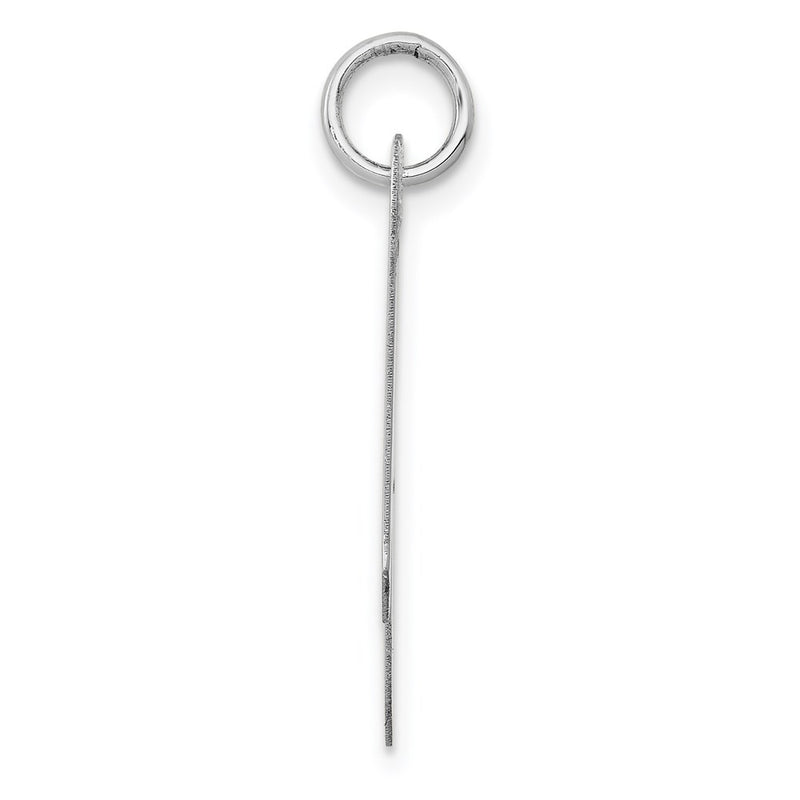 14k White Gold 14k White Gold Large Fancy Script Letter A Initial Charm