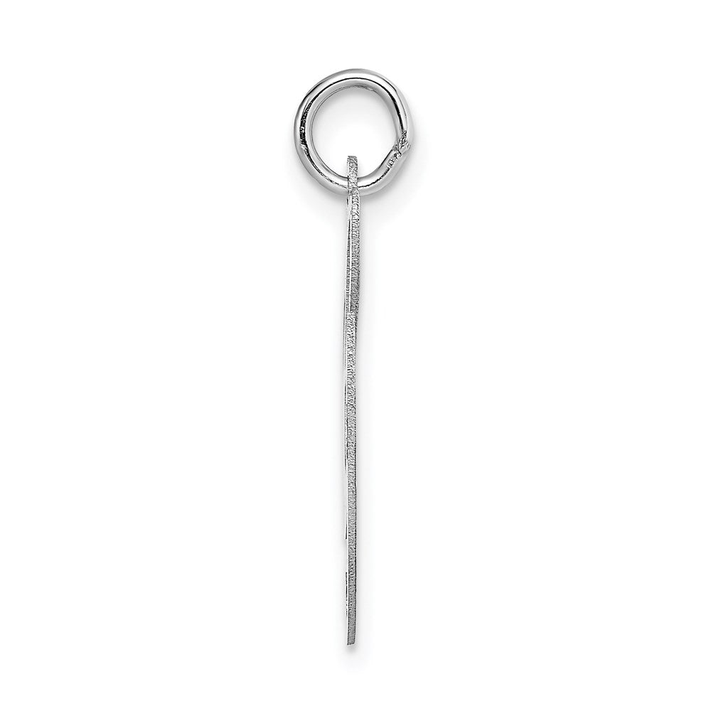 14k White Gold 14k White Gold Large Fancy Script Letter G Initial Charm