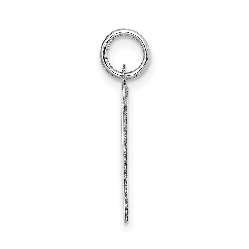 14k White Gold 14k White Gold Large Fancy Script Letter H Initial Charm