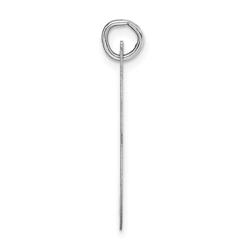 14k White Gold 14k White Gold Large Fancy Script Letter I Initial Charm