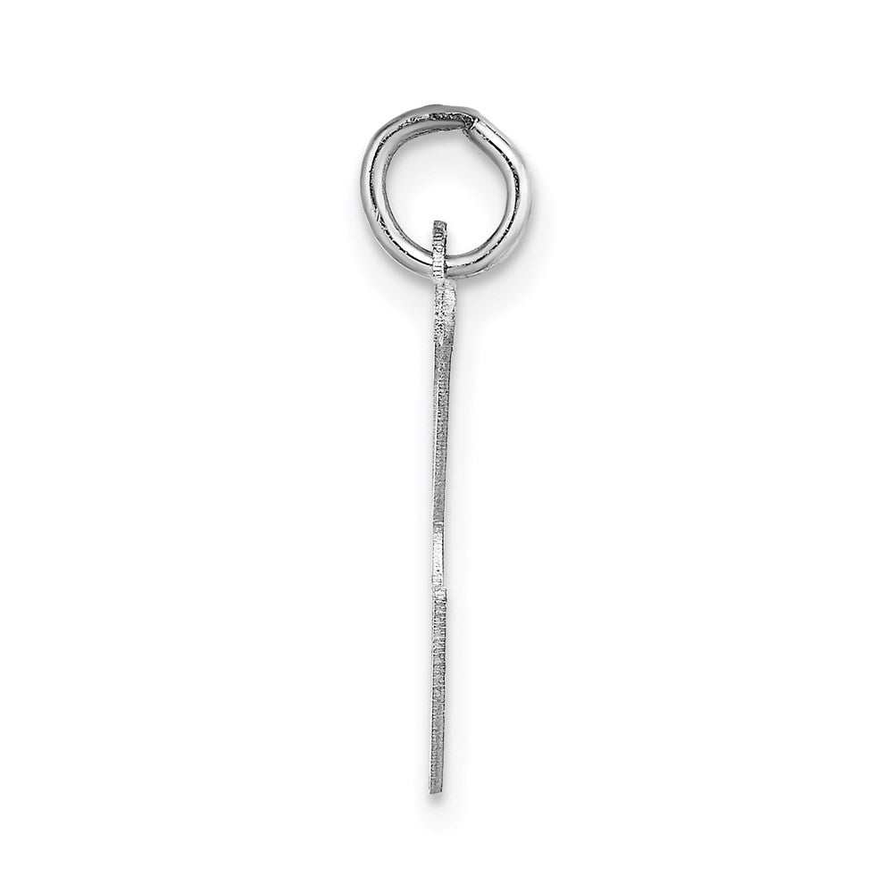 14k White Gold 14k White Gold Large Fancy Script Letter K Initial Charm