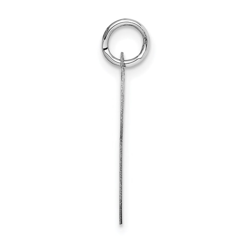14k White Gold 14k White Gold Large Fancy Script Letter P Initial Charm