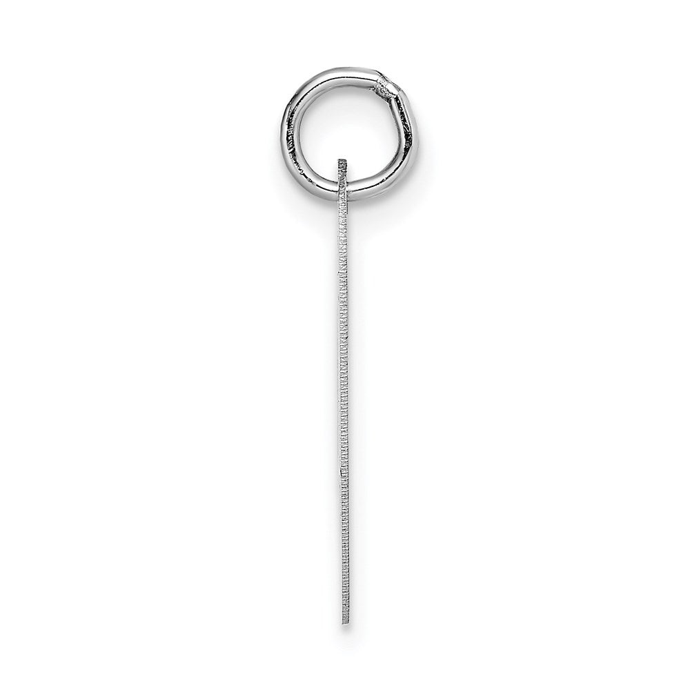 14k White Gold 14k White Gold Large Fancy Script Letter V Initial Charm