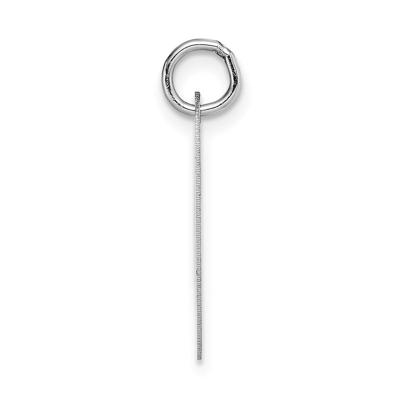 14k White Gold 14k White Gold Large Fancy Script Letter V Initial Charm