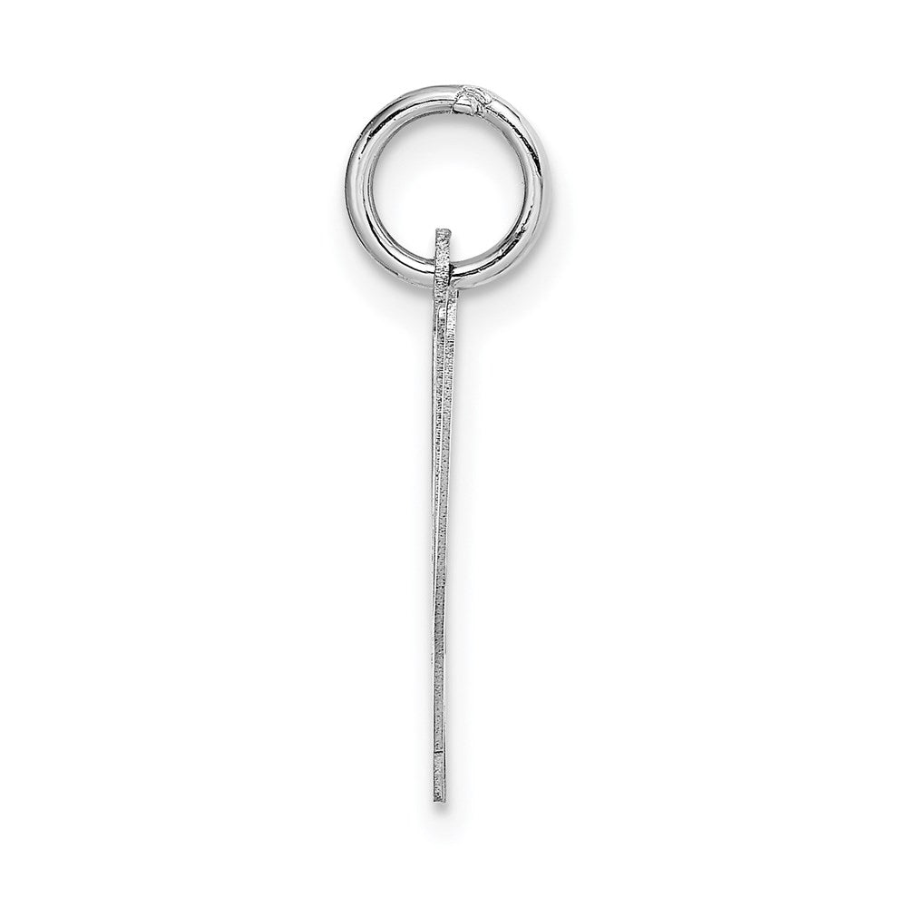 14k White Gold 14k White Gold Large Fancy Script Letter W Initial Charm