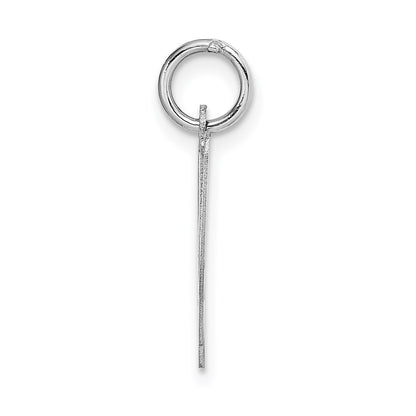 14k White Gold 14k White Gold Large Fancy Script Letter W Initial Charm