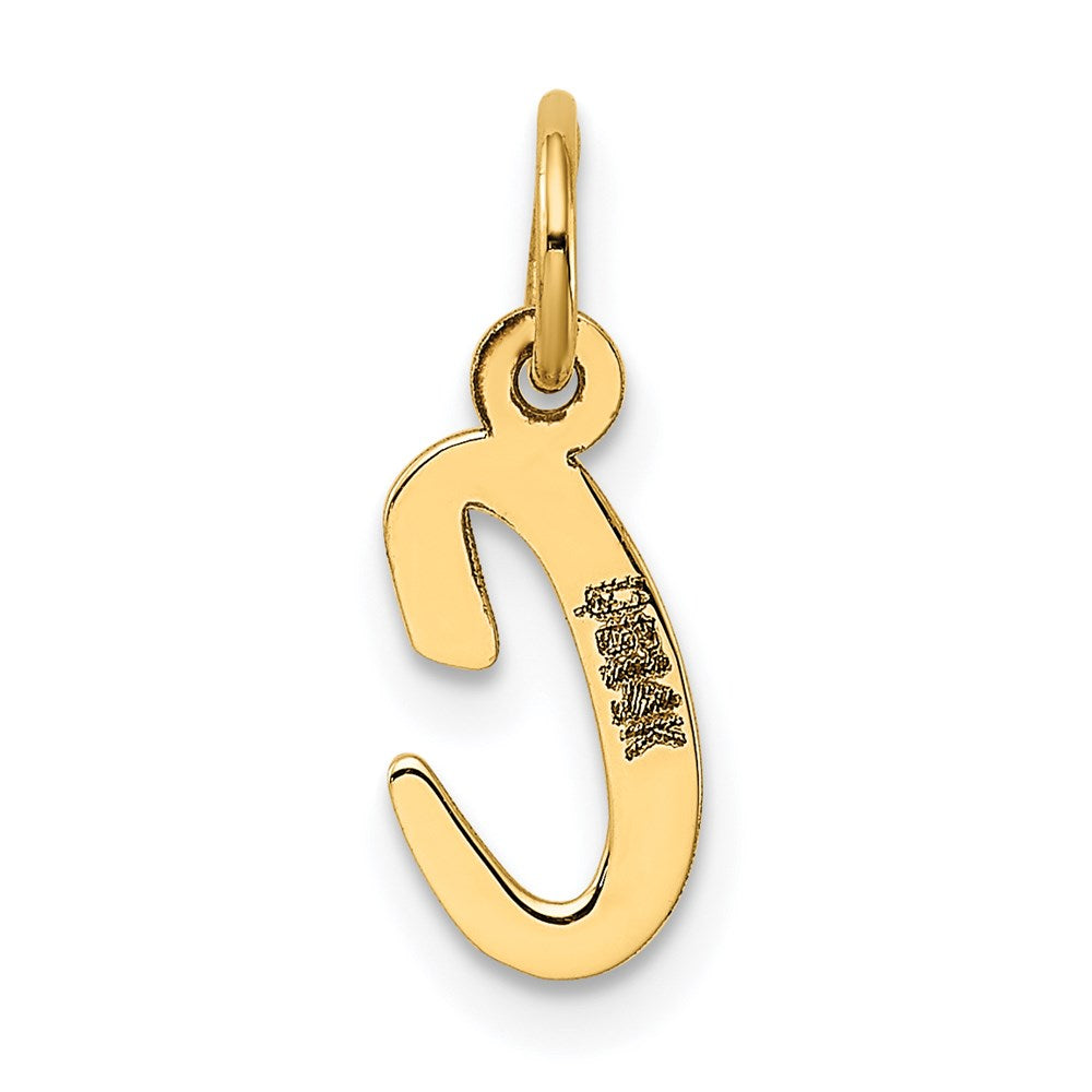 14k Yellow Gold 14k Small Script Letter C Initial Charm