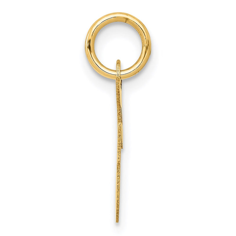 14k Yellow Gold 14k Small Script Letter F Initial Charm