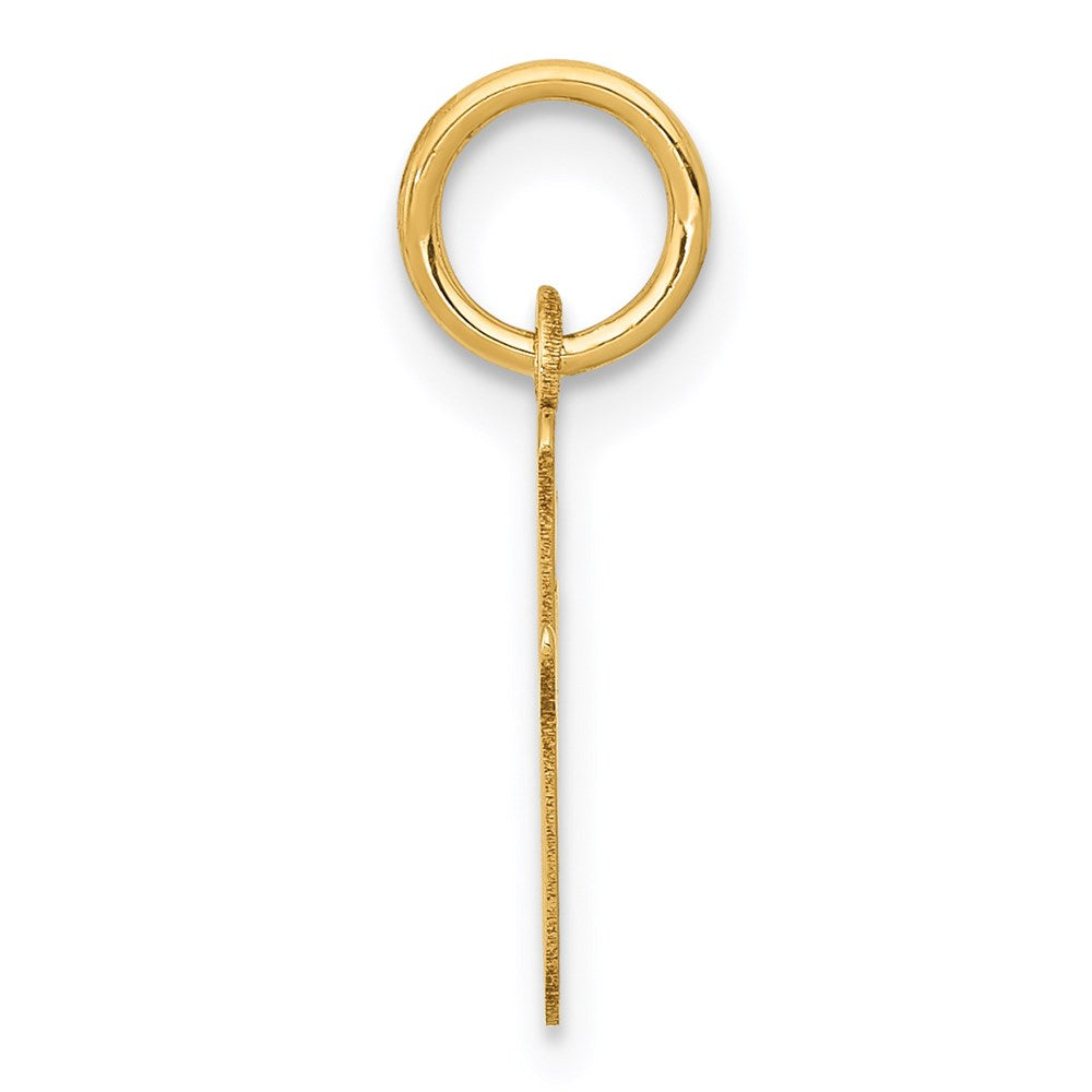 14k Yellow Gold 14k Small Script Letter I Initial Charm