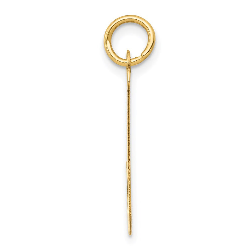 14k Yellow Gold 14k Small Script Letter J Initial Charm