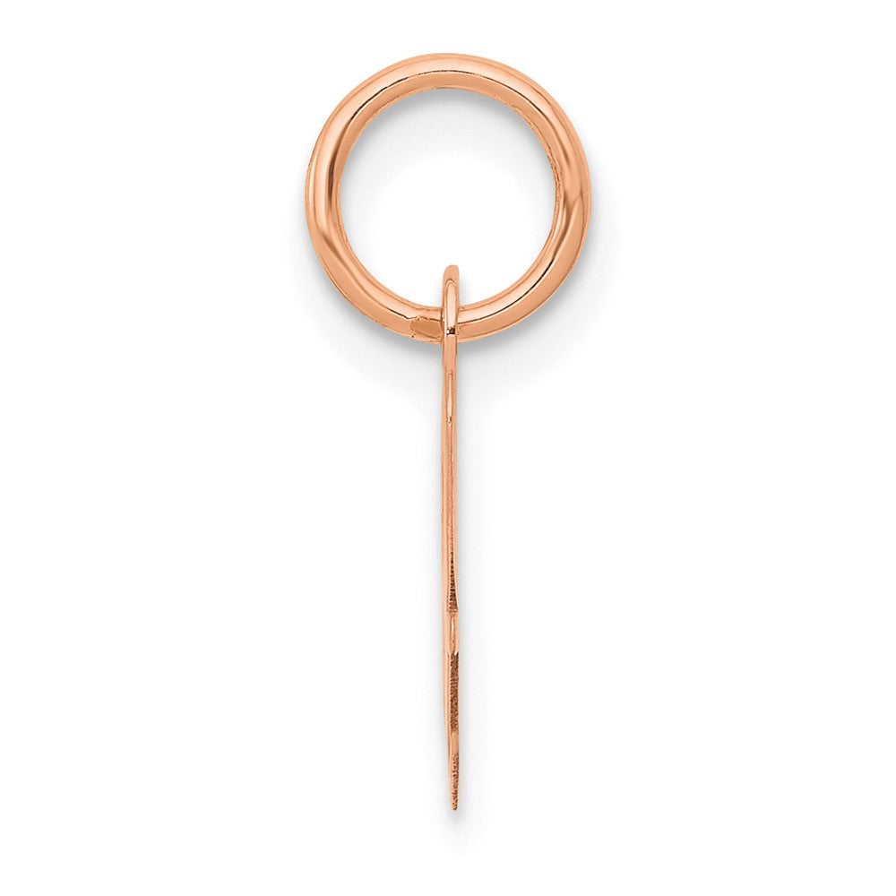 14K Rose Gold Small Script Letter Initial Charm