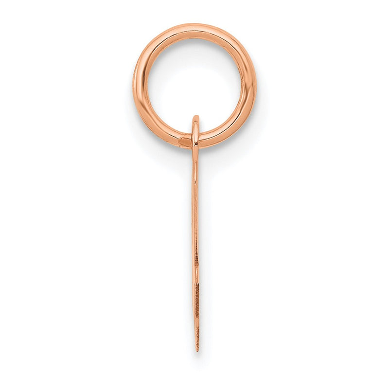 14K Rose Gold Small Script Letter Initial Charm