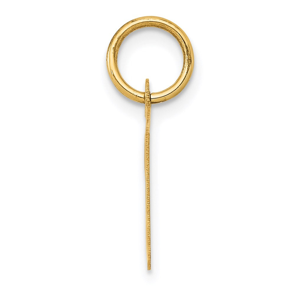 14k Yellow Gold 14k Small Script Letter T Initial Charm
