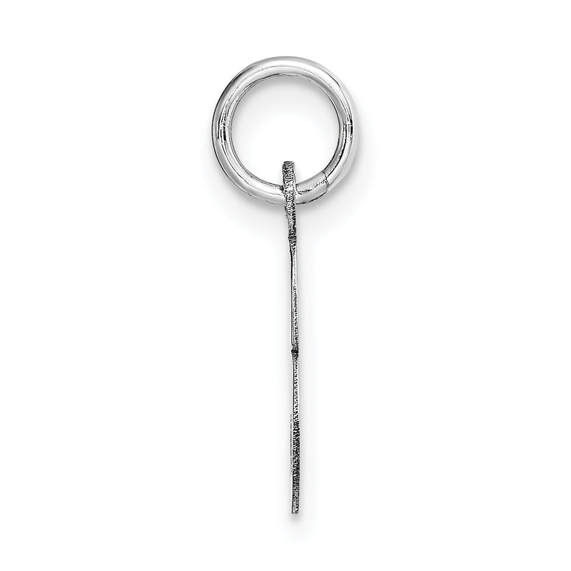 14k White Gold 14k White Gold Small Script Letter E Initial Charm