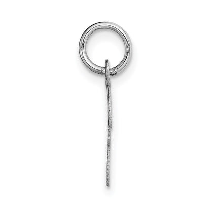 14k White Gold 14k White Gold Small Script Letter F Initial Charm