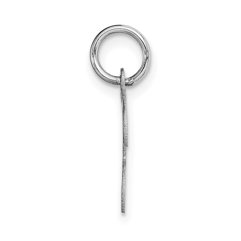 14k White Gold 14k White Gold Small Script Letter F Initial Charm