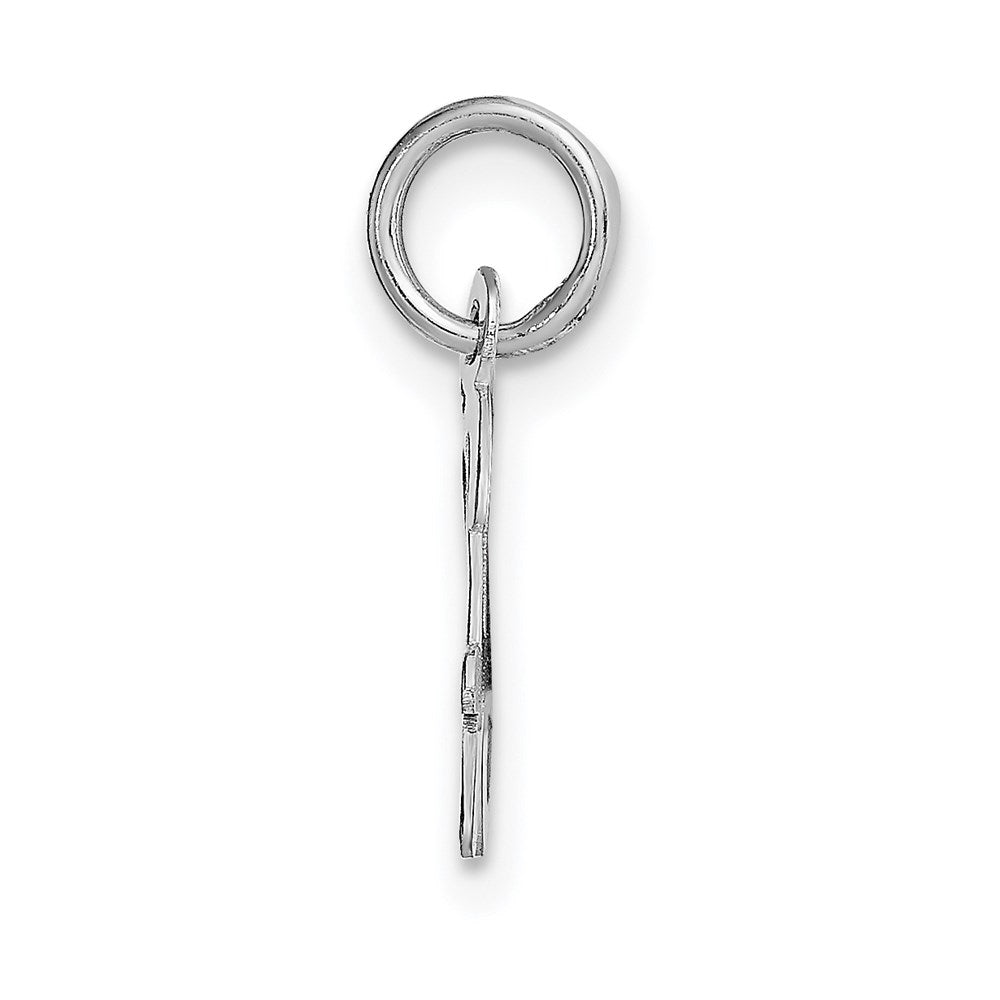 14k White Gold 14k White Gold Small Script Letter H Initial Charm