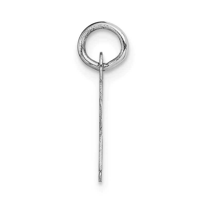 14k White Gold 14k White Gold Small Script Letter I Initial Charm