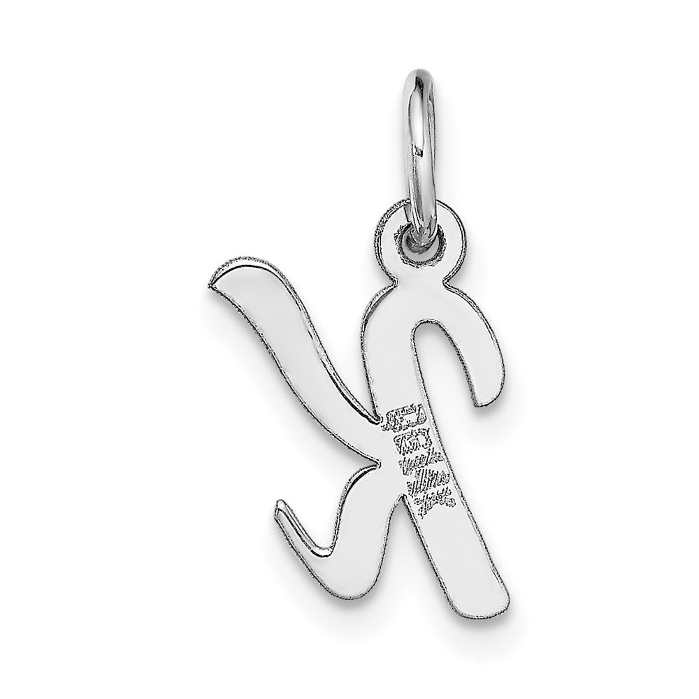 14k White Gold 14k White Gold Small Script Letter K Initial Charm