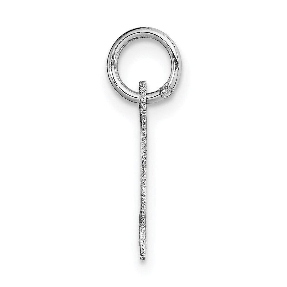 14k White Gold 14k White Gold Small Script Letter R Initial Charm