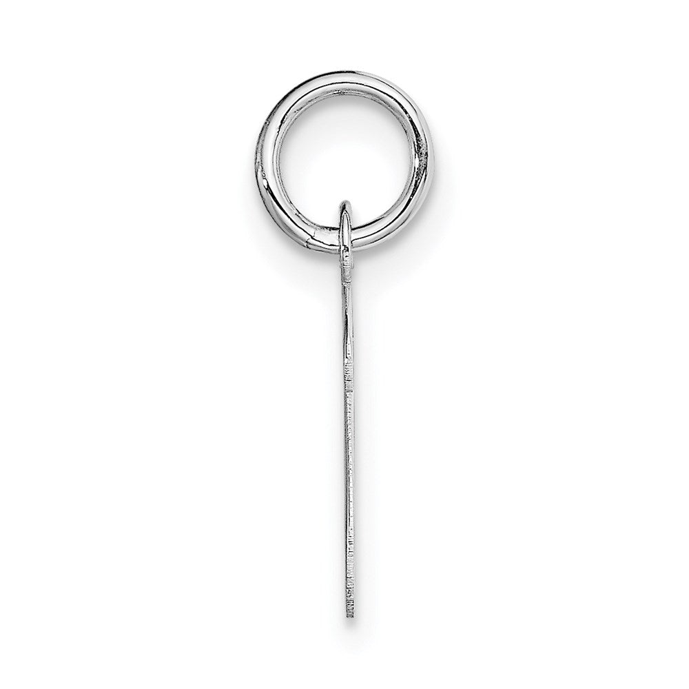 14k White Gold 14k White Gold Small Script Letter V Initial Charm