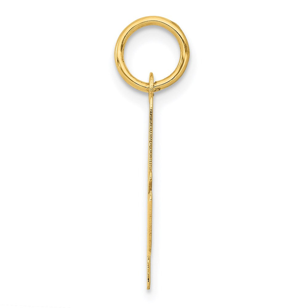 14k Yellow Gold 14k Medium Script Letter A Initial Charm