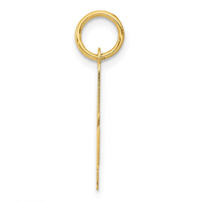 14k Yellow Gold 14k Medium Script Letter A Initial Charm