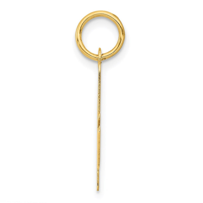 14k Yellow Gold 14k Medium Script Letter A Initial Charm