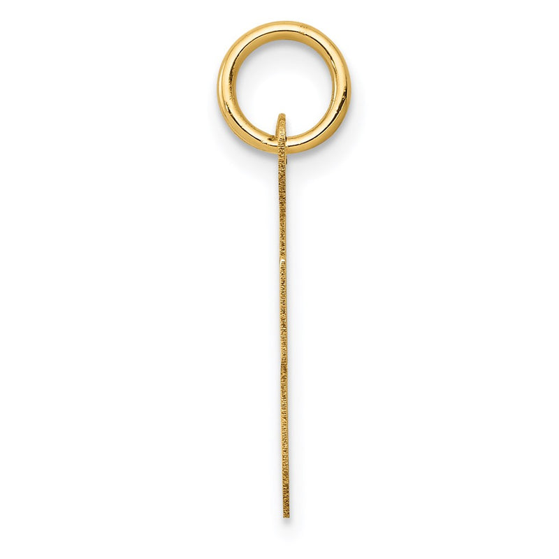 14k Yellow Gold 14k Medium Script Letter F Initial Charm