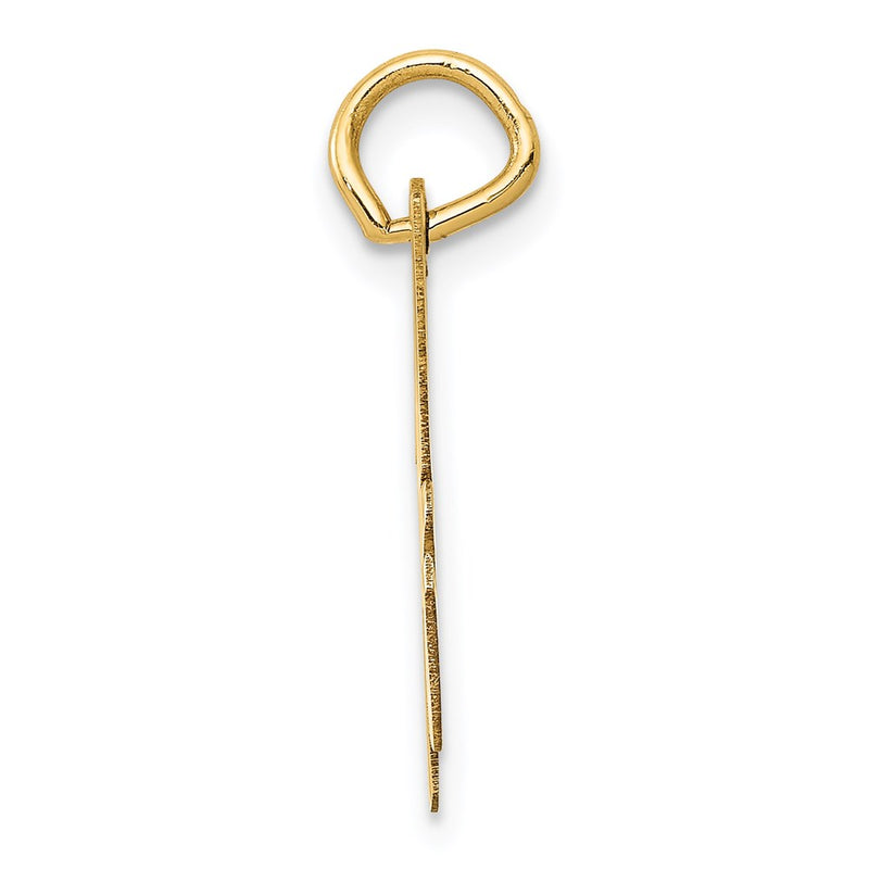 14k Yellow Gold 14k Medium Script Letter H Initial Charm