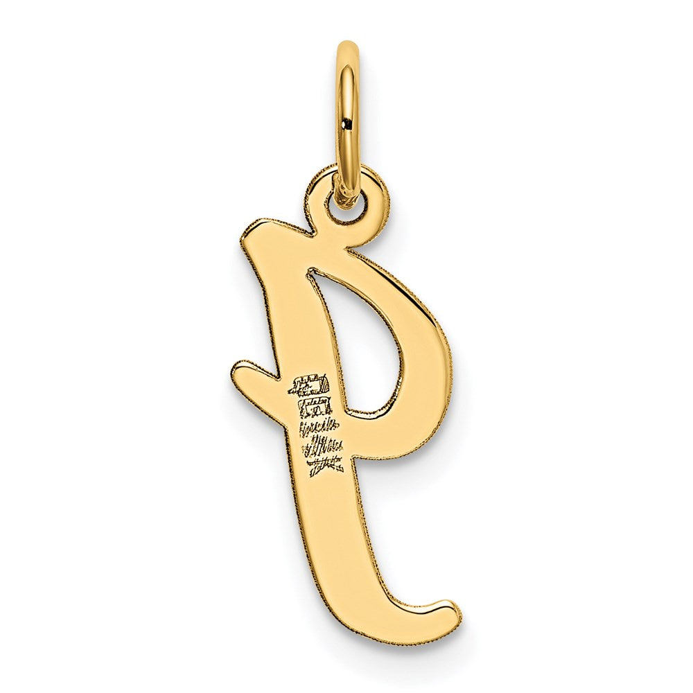 14k Yellow Gold 14k Medium Script Letter I Initial Charm