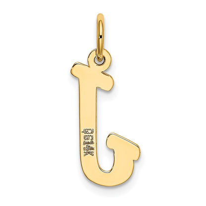 14k Yellow Gold 14k Medium Script Letter J Initial Charm