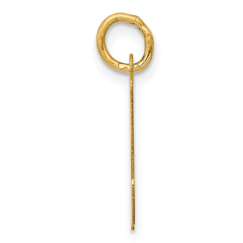 14k Yellow Gold 14k Medium Script Letter N Initial Charm