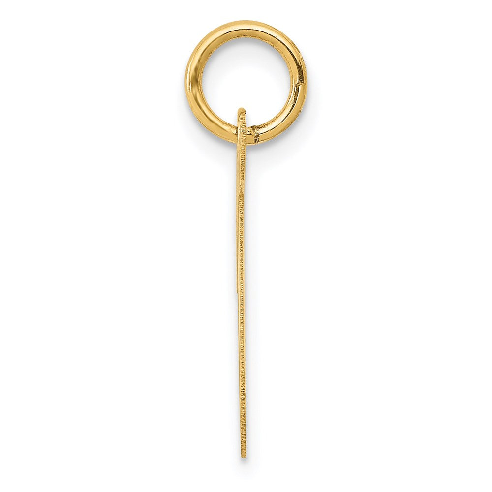 14k Yellow Gold 14k Medium Script Letter T Initial Charm